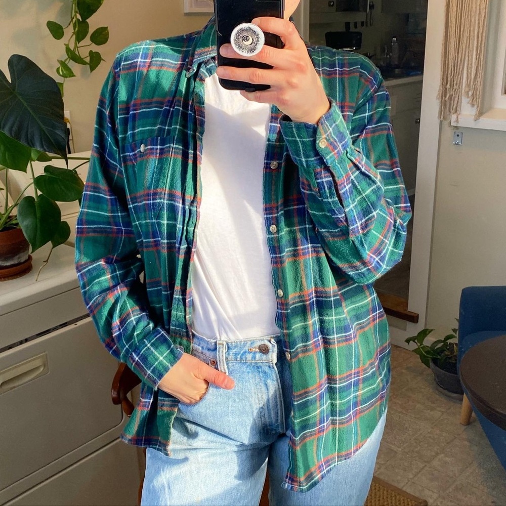 Green Flannel 100% cotton